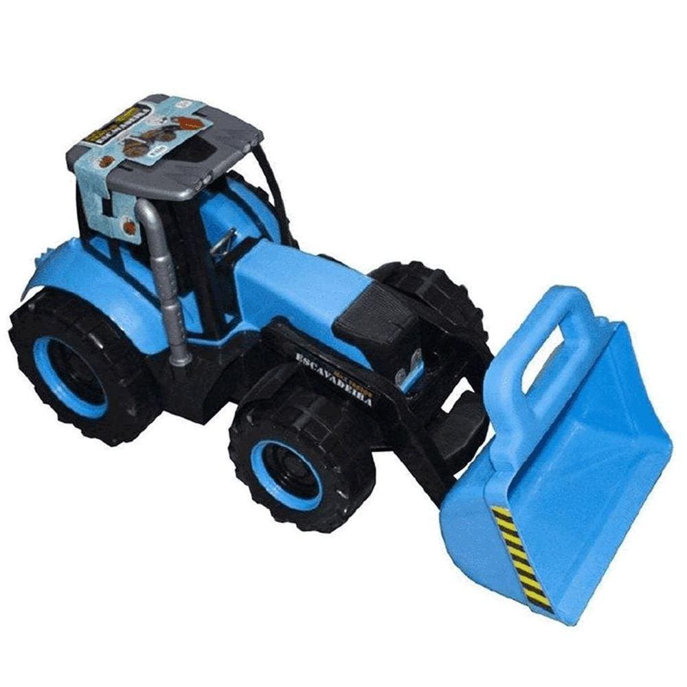 Brinquedo Infantil Trator Max Escavadeira Azul Tilin 0466