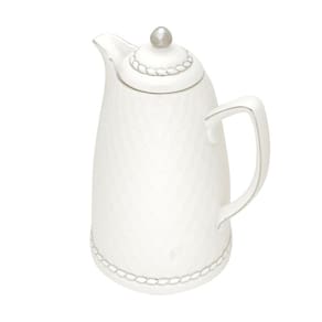 Garrafa Térmica Wolff de Porcelana Branco Prata 900ml