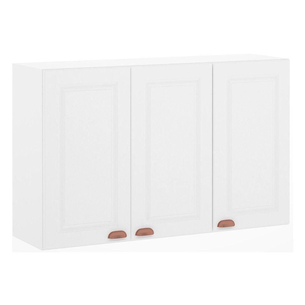 Armário Aéreo 120 Cm 3 Portas Branco Polar