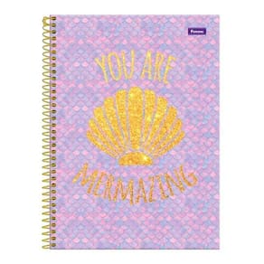 Caderno Univ You Are Mermazing 80 Folhas Sereia - Foroni