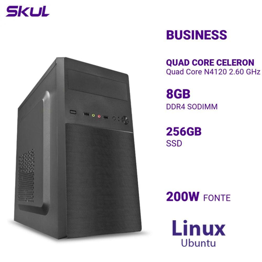 Cpu Business B100 Quad Core N4120 2.60 Ghz Mem 8gb Ddr4 Ssd 256gb com Fonte