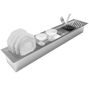 Escorredor De Louça Embutido Na Pedra Pia Aço Inox 90Cm Saro
