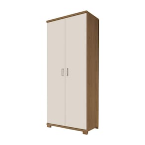 Armário Multiuso 2 Portas 188x76cm New Móveis Fazzio Freijó/Off White