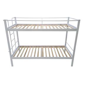Conjunto para Quarto 1 Beliche e 1 Estante com Rodizios 3 Prateleiras Completa Casa Branco