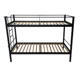 Conjunto para Quarto 1 Beliche e 1 Escrivaninha 135x55cm Completa Casa Preto Fosco