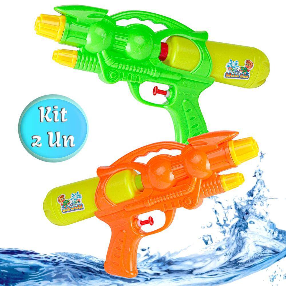 Kit 2 Lança Água Water Gun Arma Arminha Pistola Brinquedo