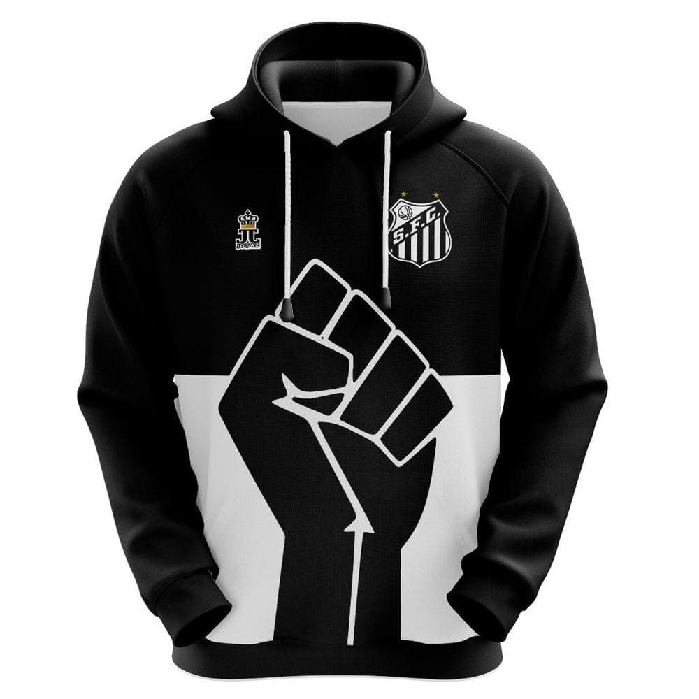 Blusa do Santos com Capuz - Antirracismo - Produto Oficial - Masculino