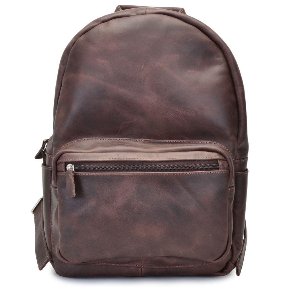 Mochila Executiva Masculina em Couro Porta Notebook Café