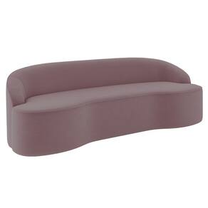 Sofá 4 Lugares para Sala de Estar Living 230cm Theo D06 Veludo Rosa - Mpozenato