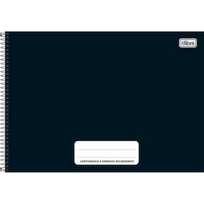 Caderno de Desenho e Cartografia Milimetrado Espiral Capa Dura Pepper Preto 80 Folhas Tilibra