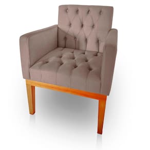 Poltrona Diva Decorativa para Sala e Quarto Pés Base de Madeira Suede Escolha sua cor - W&D Decor
