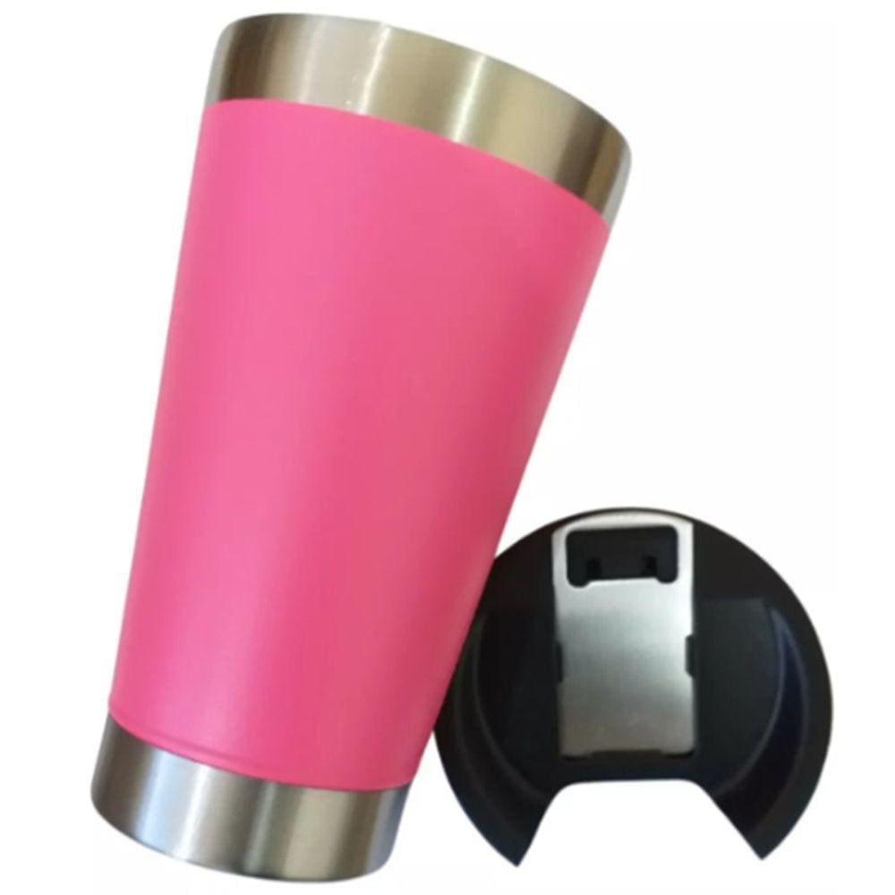 Copo Térmico Pink c/ Abridor - Refri Gelado na Mão