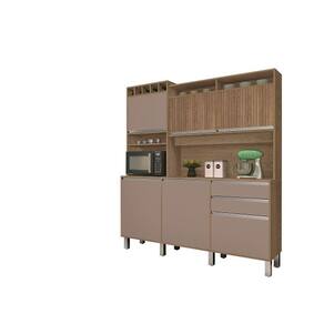 Kit Cozinha Smart 6 Portas Ripado Freijó/Connect – Vitamov