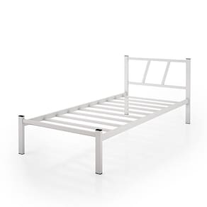Cama Solteiro De Ferro Helena Branco