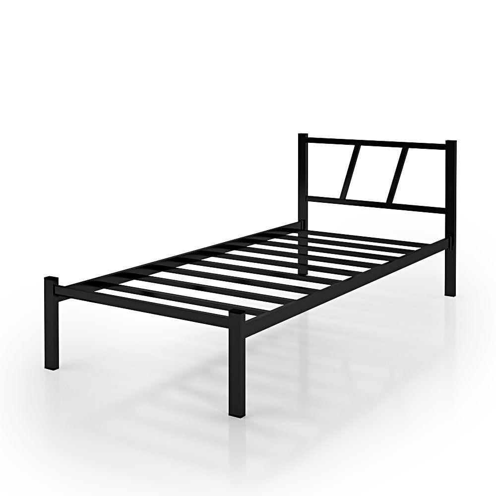 Cama Solteiro Helena Preto Tubolar De Ferro