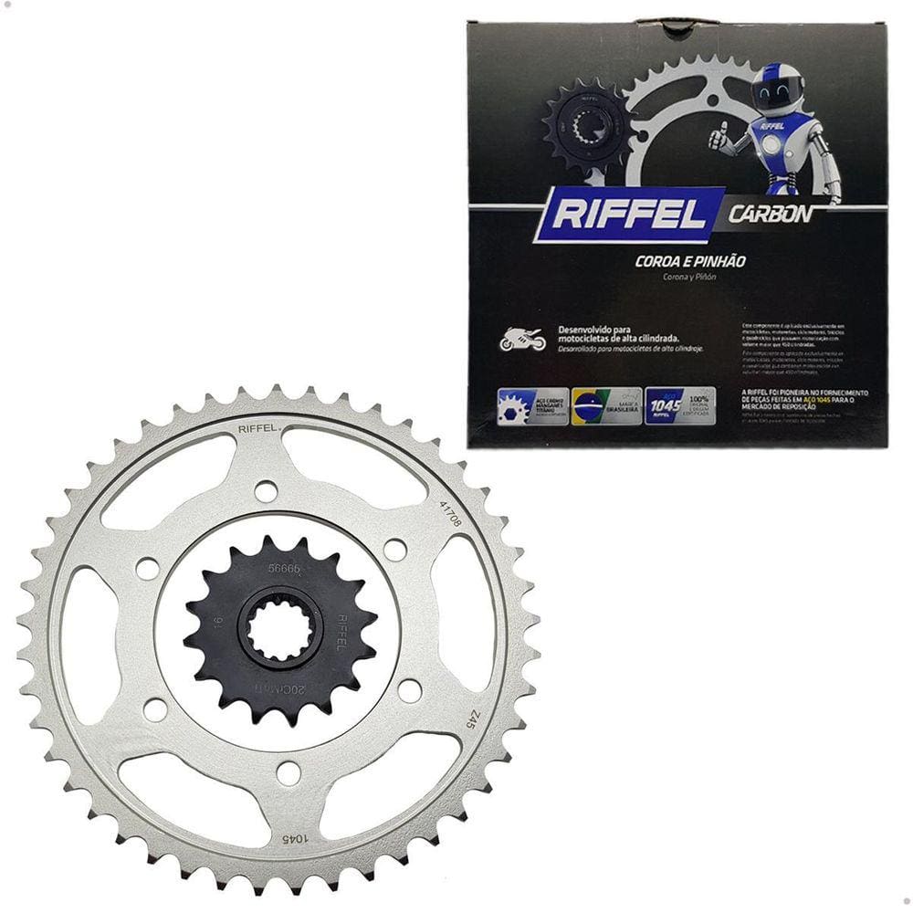 Kit Coroa Pinhão Riffel Mt 09 Mt 07 Tracer Xsr 900 Tracer Gt