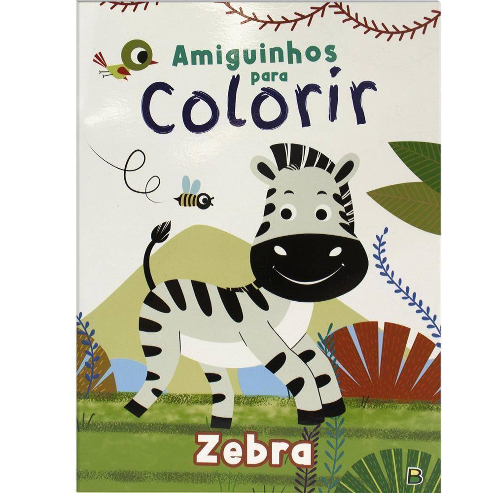Coleção Animais Amiguinhos Para Colorir - Zebra