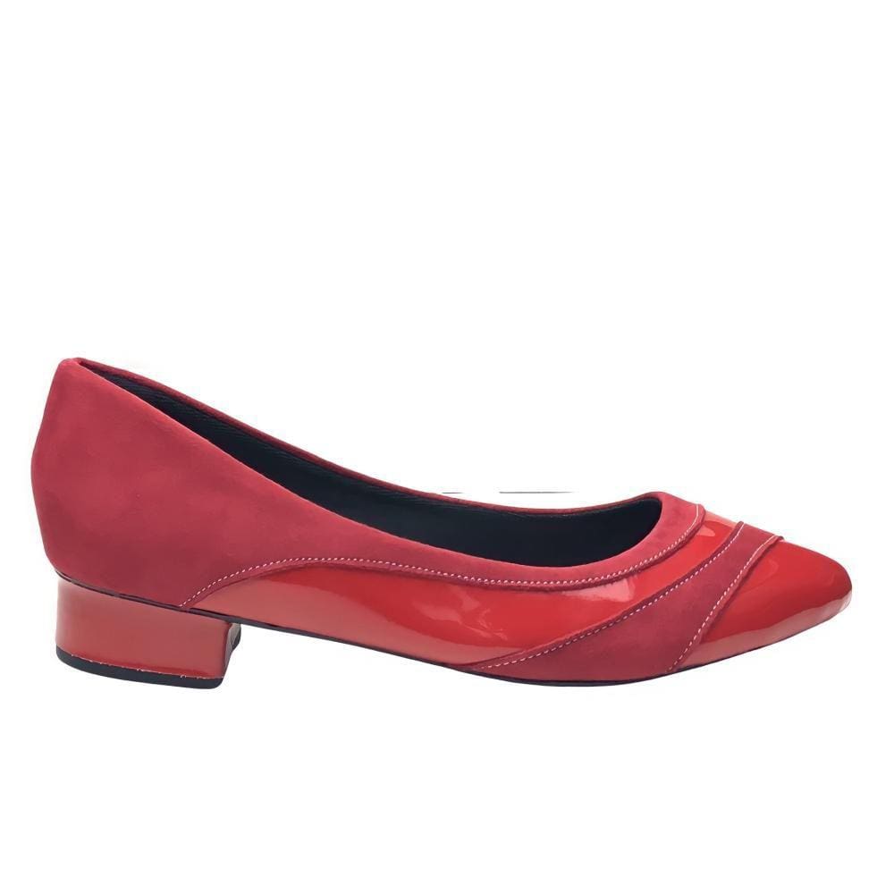 Scarpin Salto Baixo Cor Vermelho