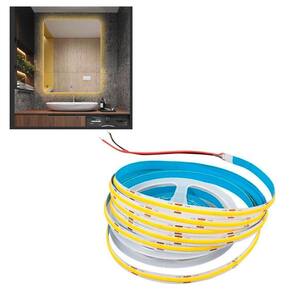 Fita de Led 12v COB 2700K Rolo 50 metros 10w Decoraçao Gesso Sanca Teto Rebaixado Quarto Sala Ambiente Externo Interno Iluminaçao