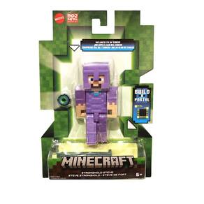 Boneco Minecraft Steve De E Cavalo Com Armadura De Diamante