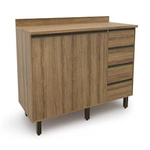 Armário para Cozinha 2 Portas 4 Gavetas Confort Batrol Móveis Cinamomo