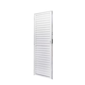 Porta de Aluminio Palheta 210x90cm Batente 4cm Cristal Ramassol
