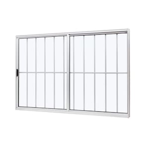 Janela de Alumínio de Correr 100x120cm 2 Folhas Com Grade e Vidro Liso Slim Modular Ramassol