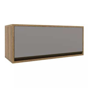 Armário Geladeira 1 Porta Basculante Confort Batrol Móveis Cinamomo/Fumê