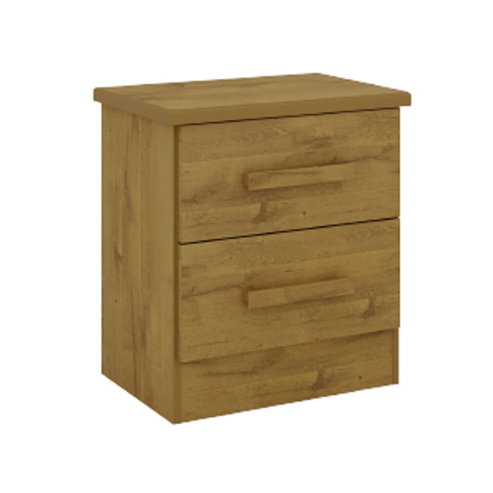 Mesa de Cabeceira com 2 Gavetas - New Athos-Cinamomo - Móveis D`Doro