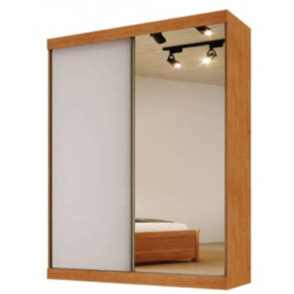 Modulado MDF 2 Portas correr 1 espelho 1,80m  - Creative-Nature/Off - Bianchi Móveis