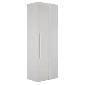 Modulado Canto 2 prateleiras, cabideiro - Canto Luna-Branco - Bianchi Móveis
