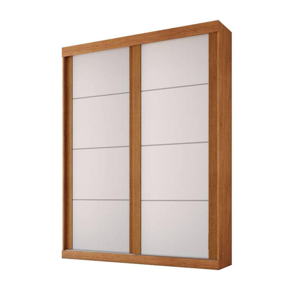 Modulado 2 portas correr 1,61m 2 gavetas portas em MDF - Luna-Nature/Off - Bianchi Móveis