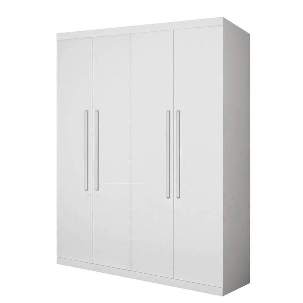 Modulado 4 portas puxar MDF 1,61m 2 gavetas - Luna-Branco - Bianchi Móveis