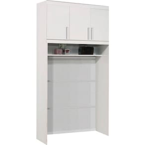 Modulado Aéreo solteiro 3 portas 100% MDF 1,23m - Creative-Branco - Bianchi Móveis