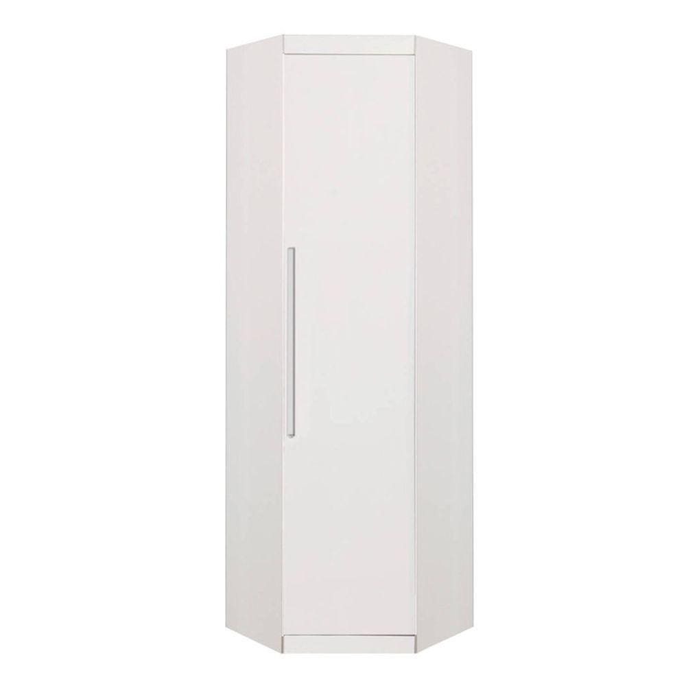 Modulado Canto MDF 2 prateleiras, cabideiro - Canto Creative-Branco - Bianchi Móveis