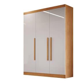 Modulado 3 portas puxar 3 gavetas 1,21m - Luna-Nature/Off - Bianchi Móveis