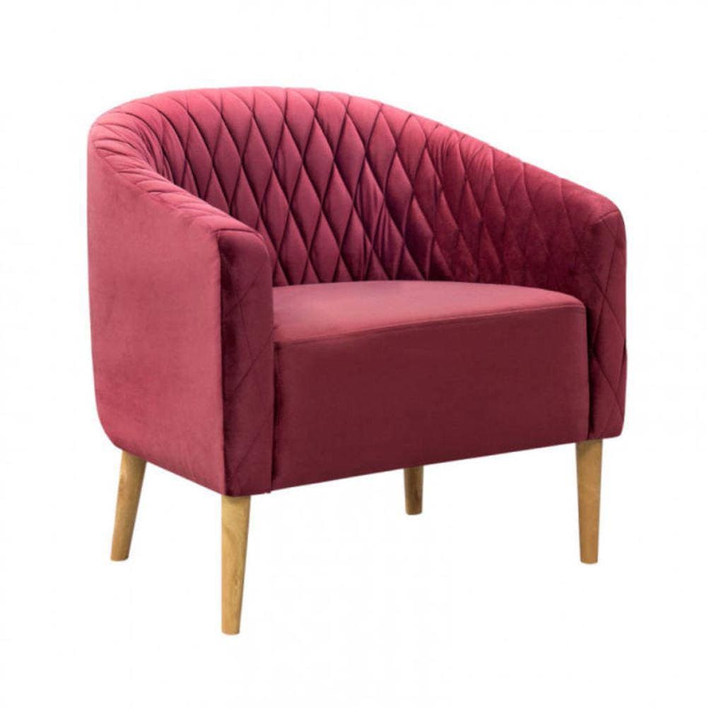 Poltrona decorativa para sala madeira maciça - Karina - Bianchi Móveis