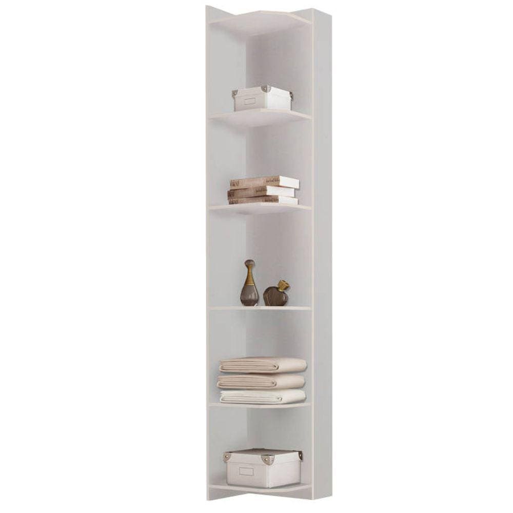Modulado Cantoneira MDF com 5 prateleiras - Creative-Branco - Bianchi Móveis