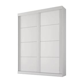 Modulado 2 portas correr 1,61m 2 gavetas portas em MDF - Luna-Branco - Bianchi Móveis