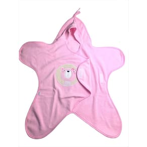 Saco de Dormir Algodão Cobertor de Lã Estrela Rosa Zip Toys