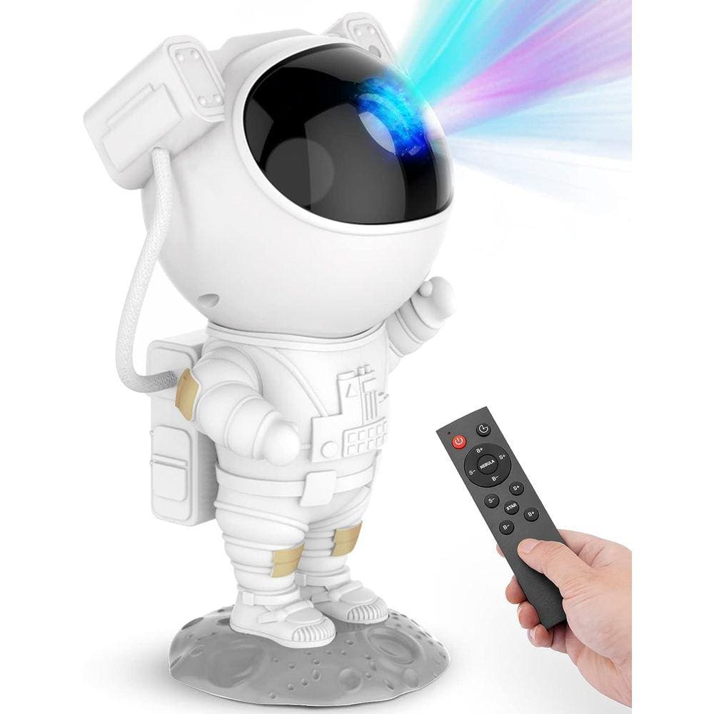 Projetor Star Projector Galaxy Night Light - Lâmpada LED Astronauta Nebulosa Estrelada Temporizador e Controle -OI-3010