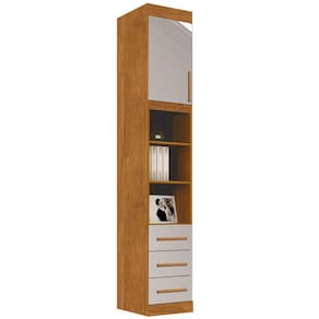 Modulado Mesa Cabeceira 3 gavetas MDF 35cm - Creative-Nature/Off - Bianchi Móveis