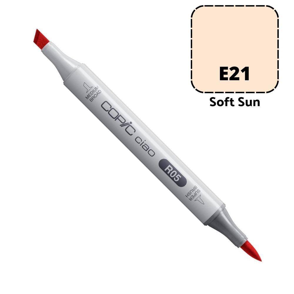 Caneta Marcador Copic Ciao Ponta Dupla Cor Soft Sun
