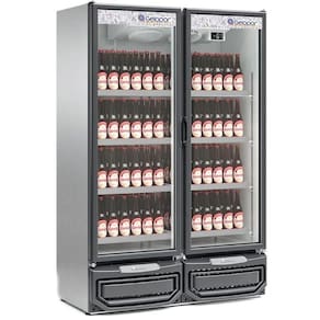 Expositor de Bebidas Vertical 2 Portas de Vidro GCBC950TI Gelopar