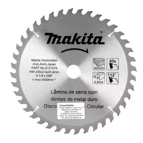 Disco de Serra 235 X 25,4mm com 40 Dentes MAKITA