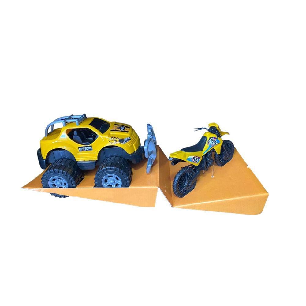 Carro e Moto - Desafio Rally - Amarelo BSTOYS