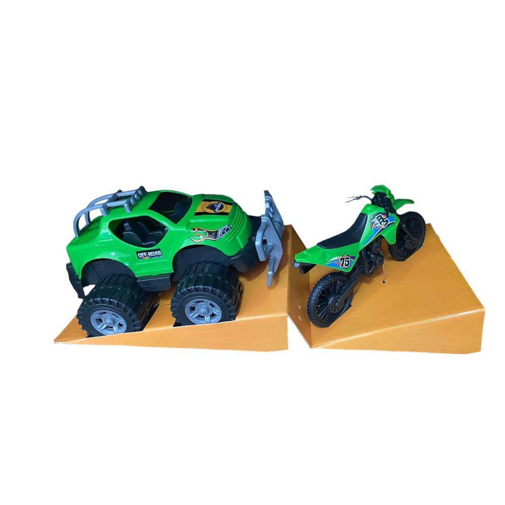 Carro e Moto - Desafio Rally - Verde BSTOYS