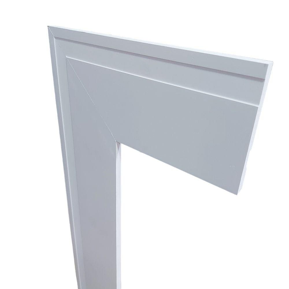 Kit com 15 Barras de Moldura/Rodapé de Poliestireno Frisado - Branco - 10cm de altura  (10x1x240cm)