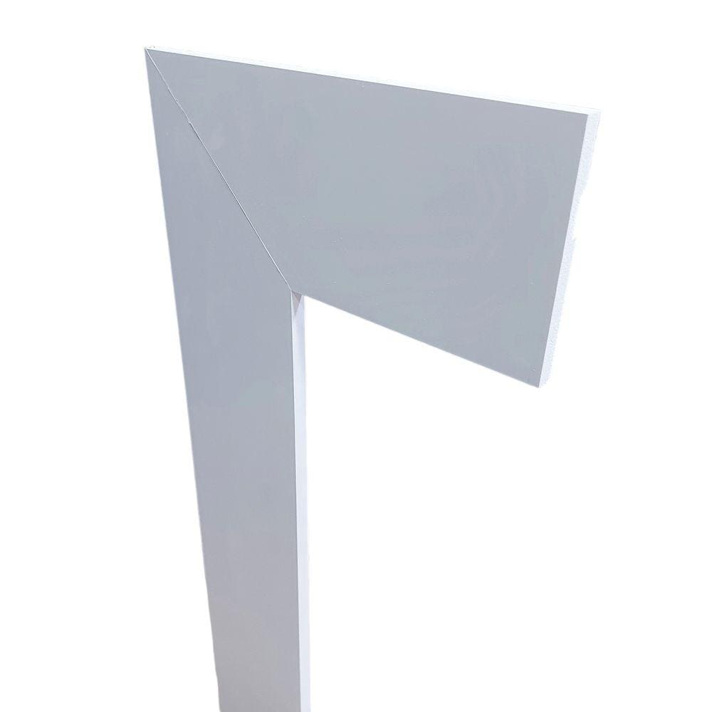 Kit com 15 Barras de Moldura/Rodapé de Poliestireno Liso - Branco - 10cm de altura  (10x1x240cm)