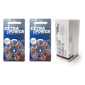 72 Pilhas Baterias 312 PR41 Extra Power 12 Cartelas